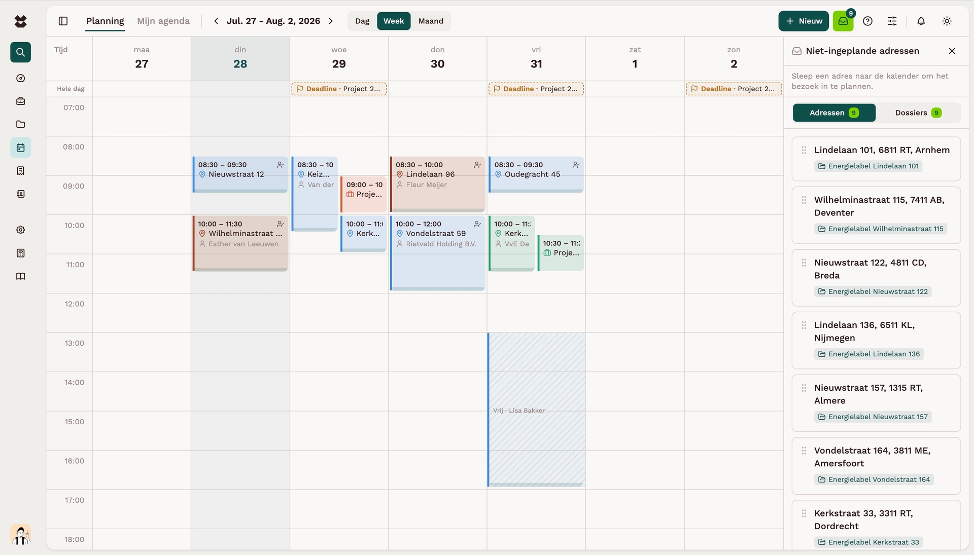 Plan het hele team vanuit één agenda